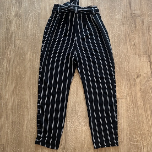 Black and white striped trouser / work pant - Picture 4 of 4